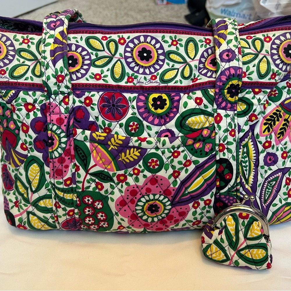 Vera Bradley “Viva La Vera” Shoulder Bag with Matching Coin Purse